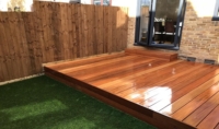 Balau hardwood decking, new fencing and artificial grass East London Balau hardwood decking, new fencing and artificial grass East London