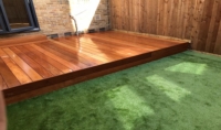 Balau hardwood decking, new fencing and artificial grass East London Balau hardwood decking, new fencing and artificial grass East London