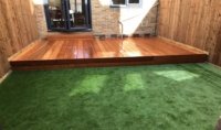 Balau hardwood decking, new fencing and artificial grass East London Balau hardwood decking, new fencing and artificial grass East London